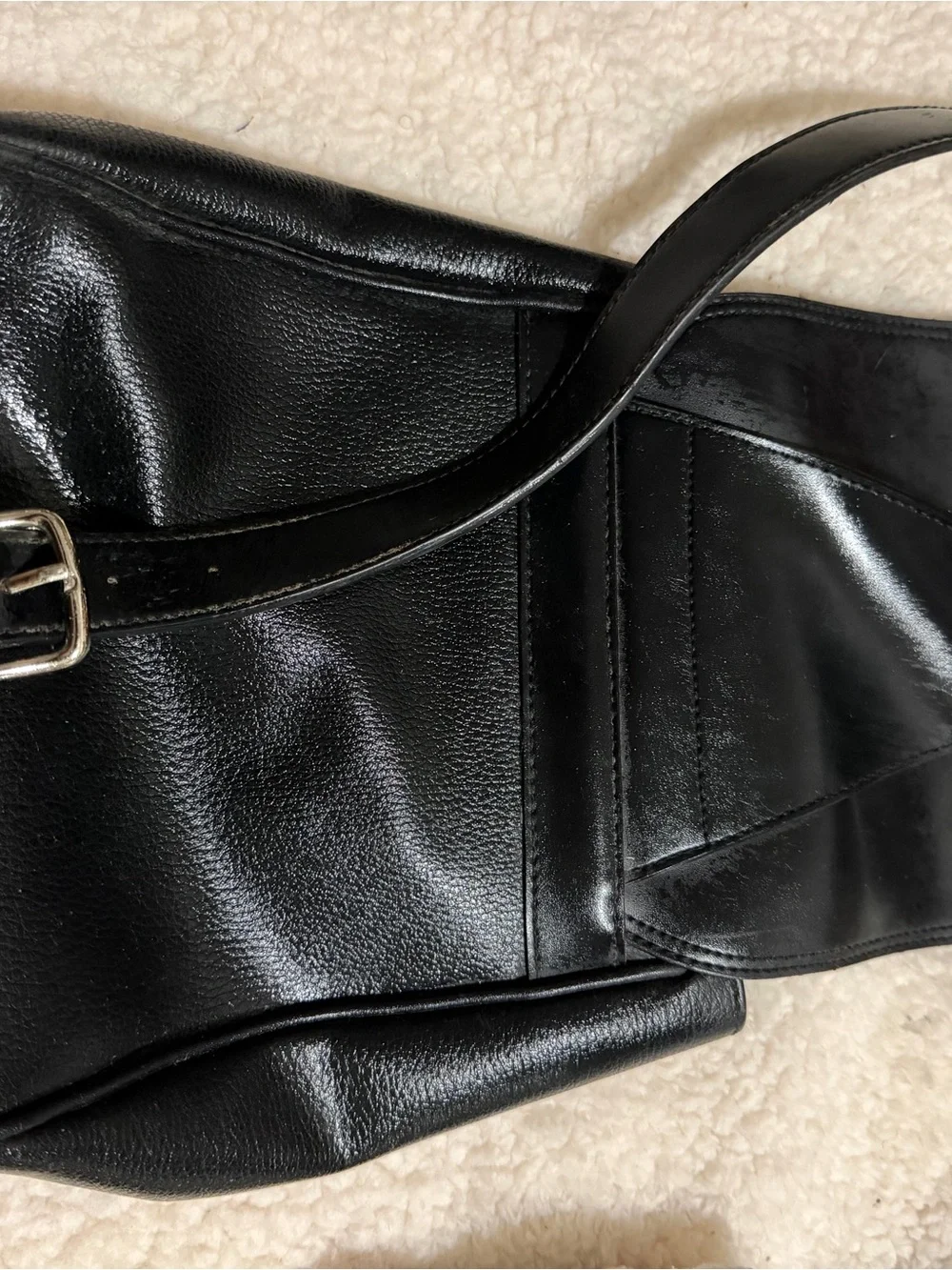 Esprit Black Leather Men's Shoulder Bag